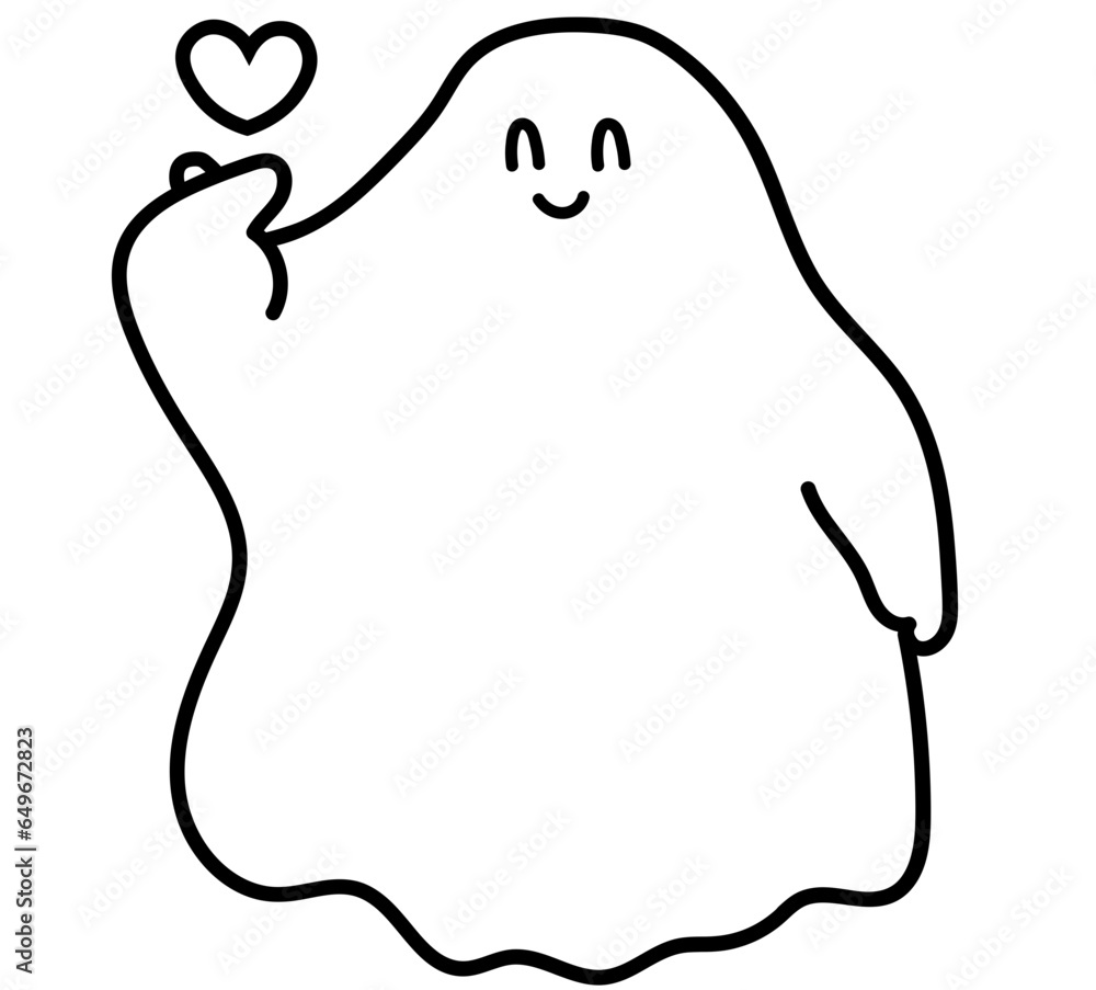 Boo Mini heart halloween funny outline Boo Mini heart halloween funny outline