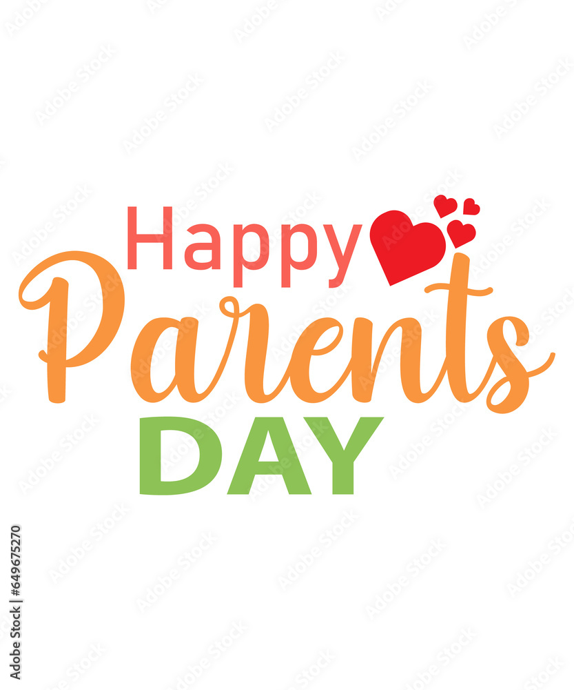 Happy parents day text illustration use for flyer, banner, social media post, poster, typography, icons Template for background Happy parents day text illustration use for flyer, banner, social media post, poster, typography, icons Template for background