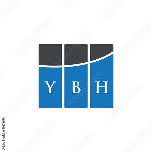 YBh letter logo design on white background. YBh creative initials letter logo concept. YBh letter design.
 photo