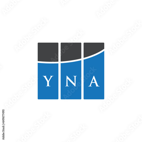 YNA letter logo design on white background. YNA creative initials letter logo concept. YNA letter design. photo