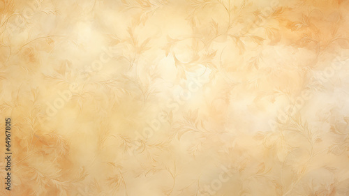 soft pastel color beige background parchment with a thin barely noticeable floral ornament, wallpaper copy space, vintage design