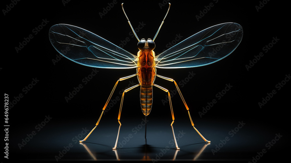 fantastic macro insect invented isolated on a black background, glowing transparent unusual creature generated fantastic macro insect invented isolated on a black background, glowing transparent unusual creature generated