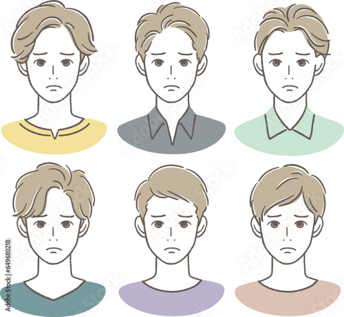 困った顔の30〜40代男性のアイコン