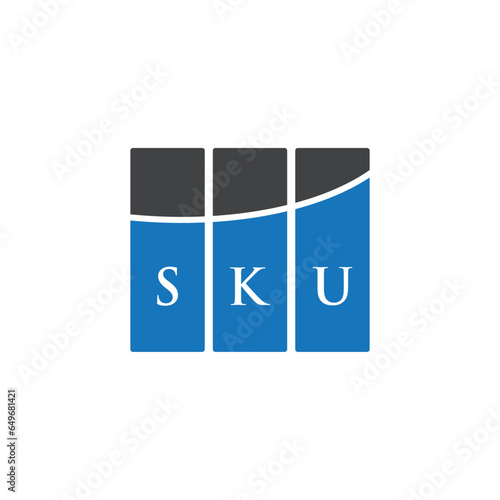 SKU letter logo design on white background. SKU creative initials letter logo concept. SKU letter design.