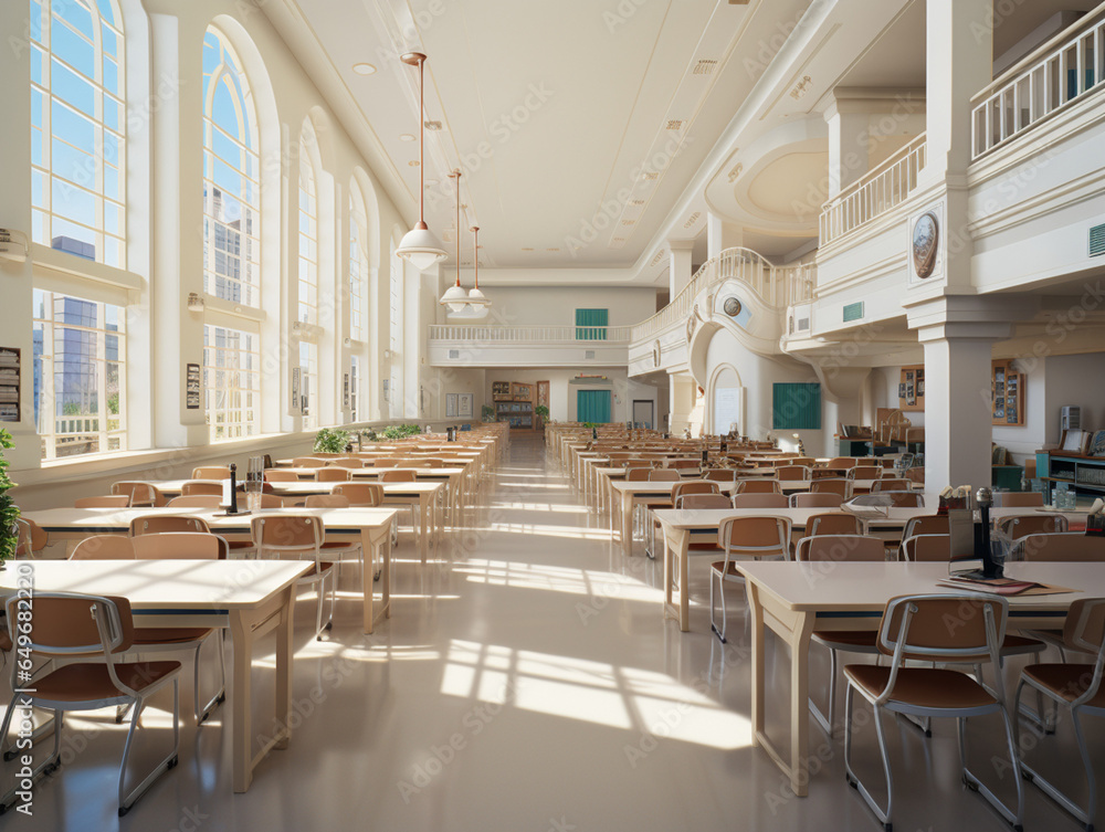 a nice school room, a nice place in the school, created with Generative AI technology a nice school room, a nice place in the school, created with Generative AI technology