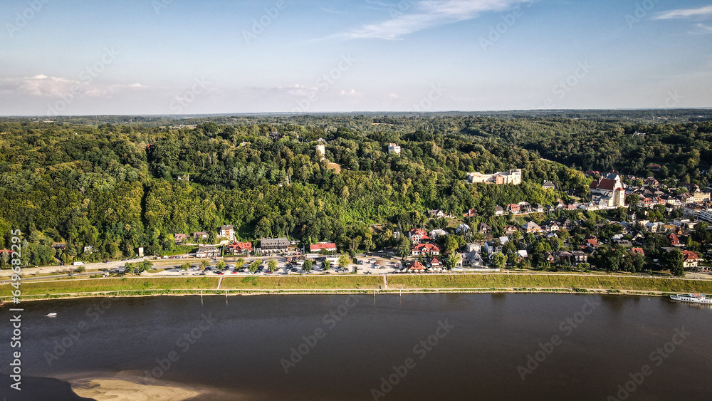 The aerial view of Kazimierz Dolny in Poland The aerial view of Kazimierz Dolny in Poland