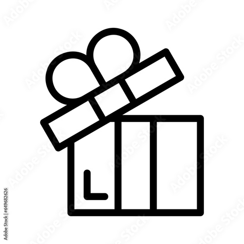 gift bonus open box e commerce outline
