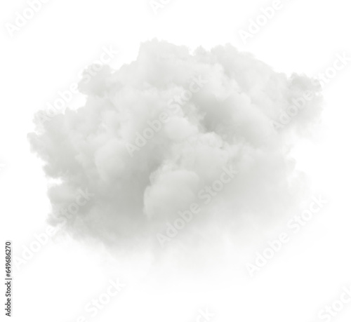 Isolated purity white clouds serene on transparent backgrounds 3d render png