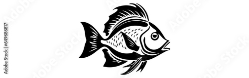 Fish illustration isolated on white background