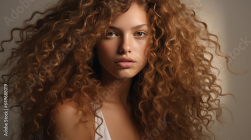 Natural Curls Unleashed: A portrait highlighting a model's natural curls