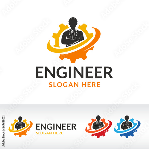engineer logo design vector template
