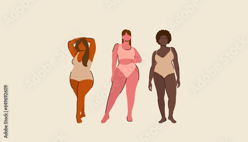 Woman's body. Body positive, beyond stereotypes