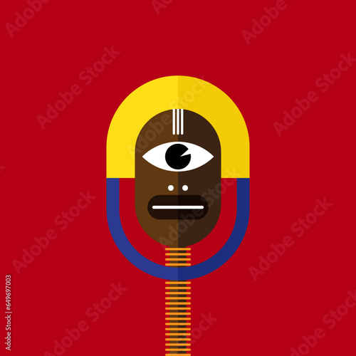African tribes. African culture. Ethnic African people. Vector illustration. Characters. Africans
