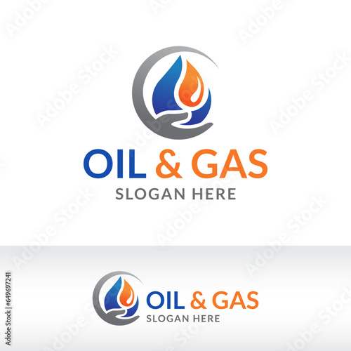 gas and oil logo design vector illustration