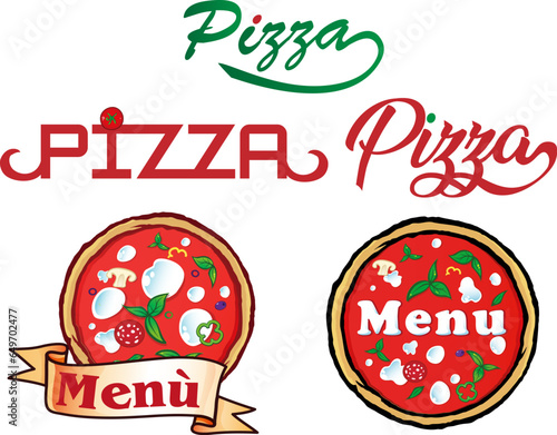 Vector collection of Pizza elements and icons