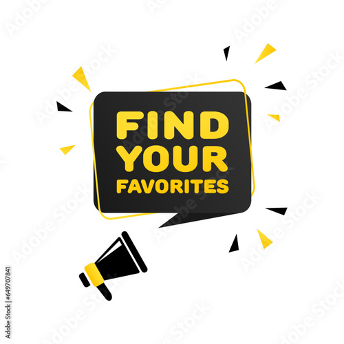 Leinwand Poster Find your favorites sign