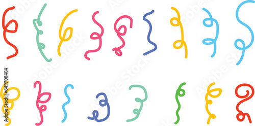 collection of cute party popper illustrations. confetti. explosion. firecrackers. celebration. holiday. big discount. birthday celebration trumpet. Vector image. Hand drawn style.