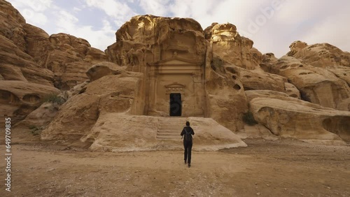 Carved monument in Litte Petra - close to Petra - UNESCO World Heritage site