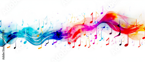  multicolored notes music on white