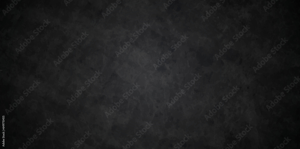 Modern charcoal stucco black stone wall texture. Cement dark black stone wall grunge backdrop background. Monochrome slate grunge concrete wall black vintage marbled textured blackboard background.