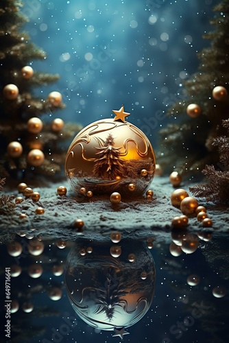 Fondo conceptual de la navidad. Concepto de fiestas, celebración, regalos, familias. Generado por IA.