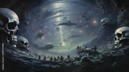 Wallpaper Mural Skull illustration background wallpaper design, day of the dead, Día de Muertos Torontodigital.ca