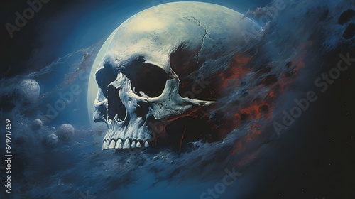 Skull illustration background wallpaper design  day of the dead  D  a de Muertos