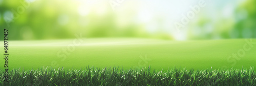 Grass in fairway green background. Concept for advertising with copy space
