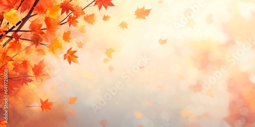 background with autumnal colors, showcasing the beauty of falling leaves and the coziness of a harvest season.