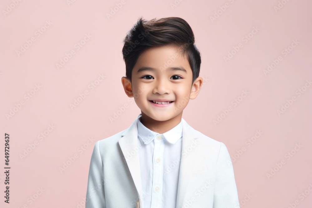 portrait of a Filipino child male wearing a chic cardigan against a pastel or soft colors background portrait of a Filipino child male wearing a chic cardigan against a pastel or soft colors background