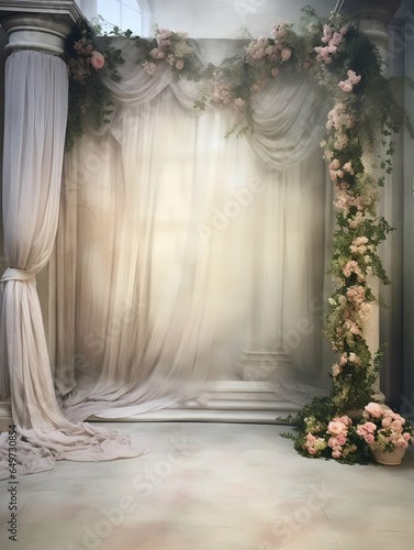 Wedding backdrop background illustration design, couple in love, marriage, bride