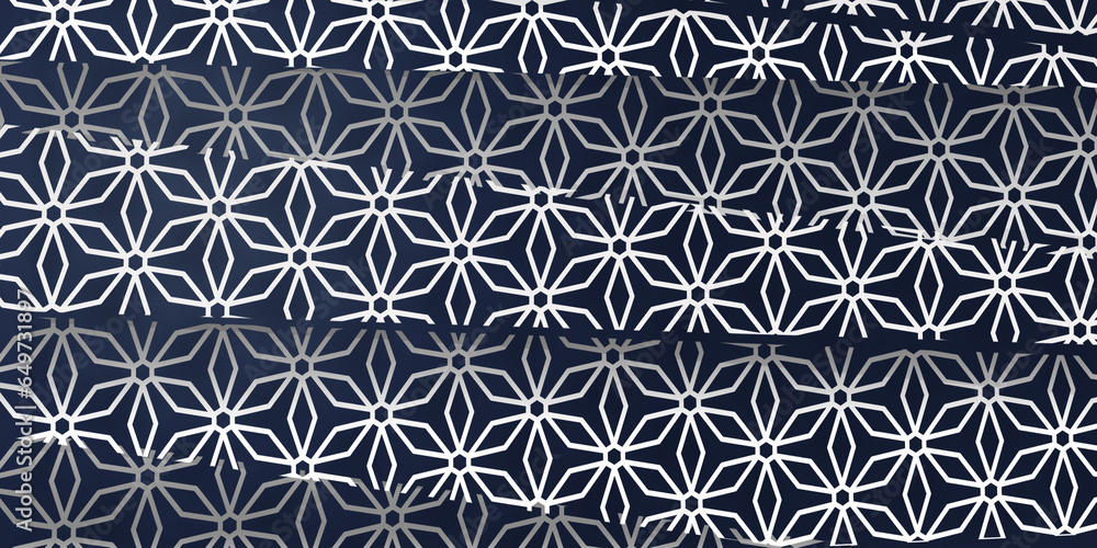 Fototapeta premium Cutting Seamless geometric pattern background with Card Board Style Effect 