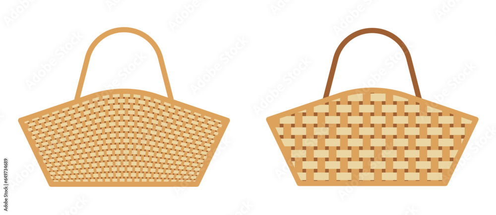 Rattan wicker basket container bag 