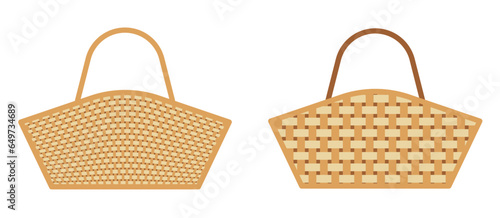 Rattan wicker basket container bag 