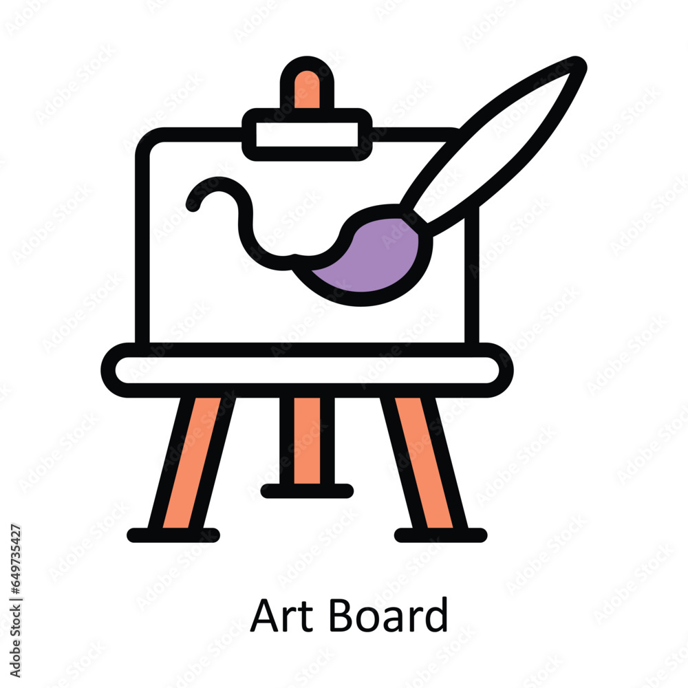 Art Board vector Filled outline Icon Design illustration. Graphic Design Symbol on White background EPS 10 File Art Board vector Filled outline Icon Design illustration. Graphic Design Symbol on White background EPS 10 File
