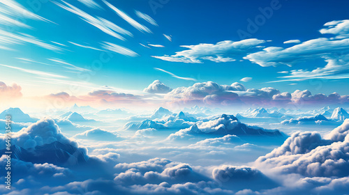 Parallax Layered Sceneries with Moving Clouds