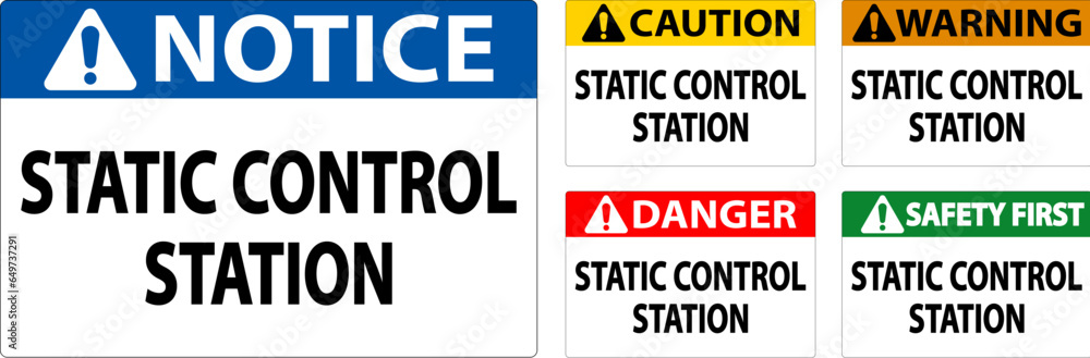 Caution Sign Static Control Station Caution Sign Static Control Station
