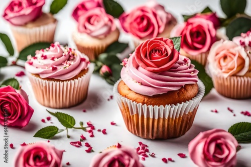 cupcakes with roses © Md Imranul Rahman