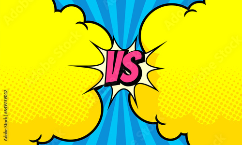 Versus fight background comic style design