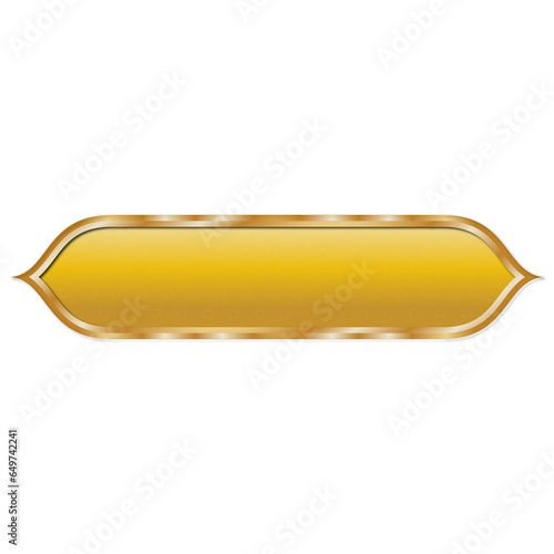 Set of decorative luxury golden arabic islamic banner title frame transparent background gold text box clipart	
