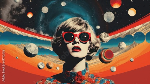 Interstellar Pop Art Collage: Cosmic Fusion. Generative AI 2
