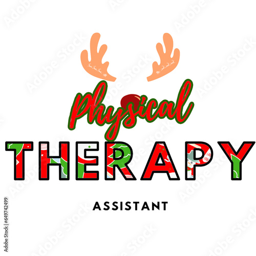 Physical Therapy Assistant shirt, Christmas Theme. Merry Christmas.