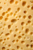 Macro view of Swiss cheese. full frame background image.