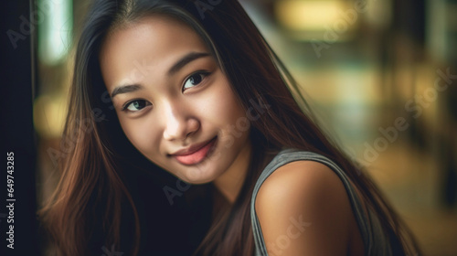 attractive slim Asian or In...