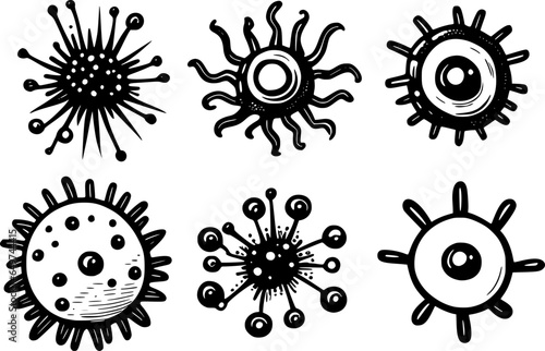 virus cartoon icon