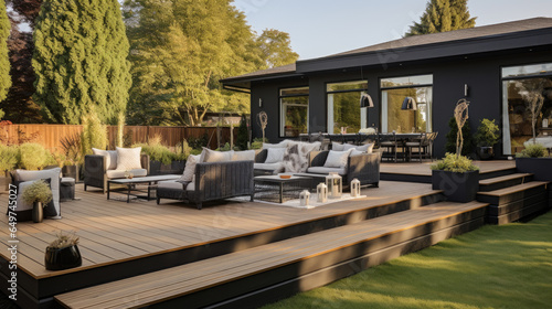 The new home features a deck and lawn that are perfect for outdoor entertaining. © Vahid