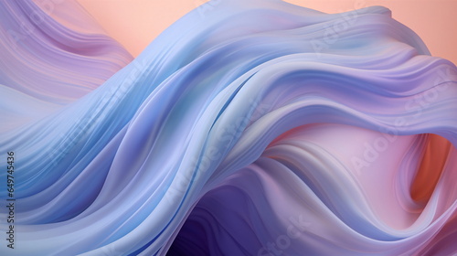 Abstract wave design in blue and purple colors - AI Generated