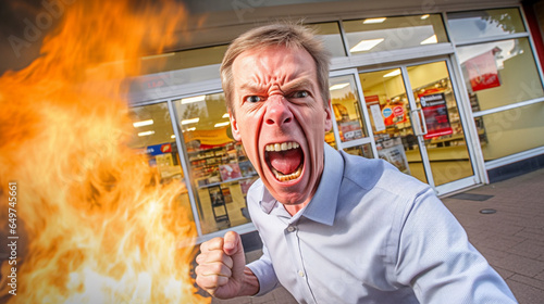 Fire and flames in front of...