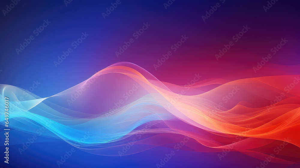 digital abstract particle waveform illustration energy sound, wave design, tech line digital abstract particle waveform - obrazy, fototapety, plakaty 