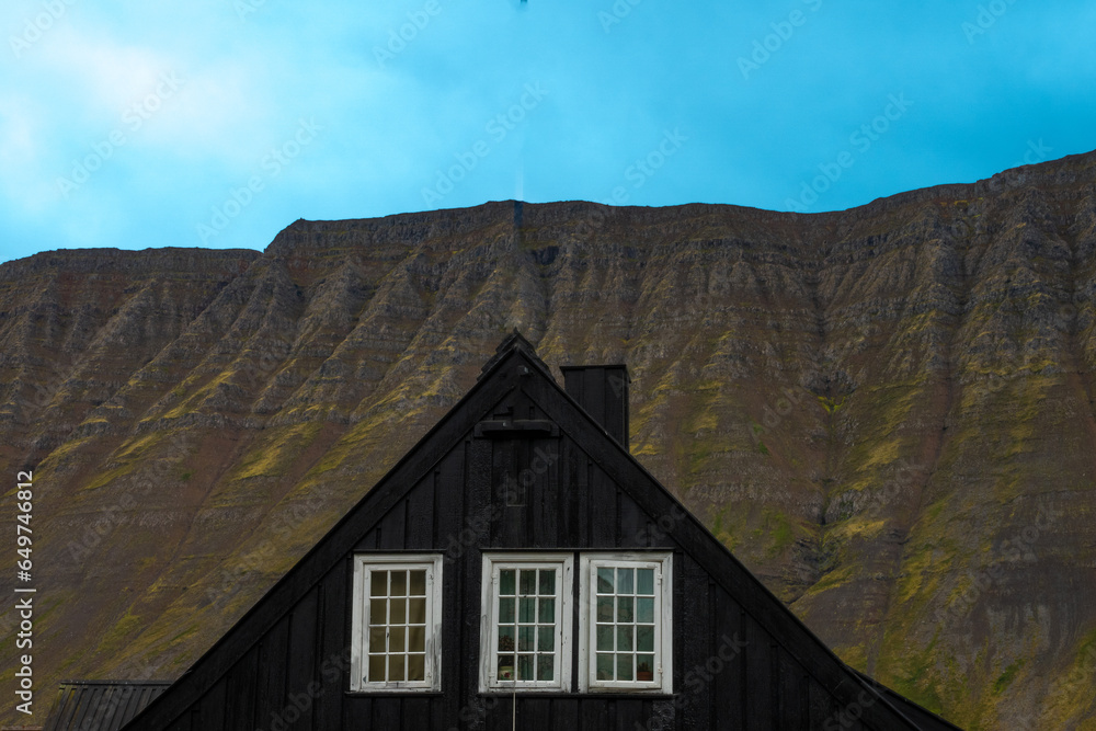 Ísafjörður (ice fjord) the largest settlement in the peninsula of Vestfirðir (Westfjords) in the northwest of Iceland.